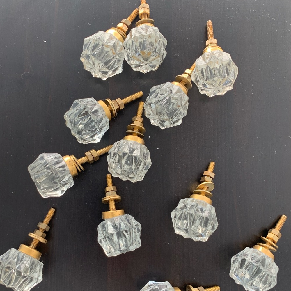 Set of 12 “crystal” knobs